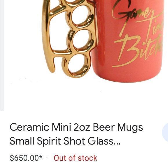 REDUCED 50% off Brass knuckles coffee mug - Picture 5 of 5